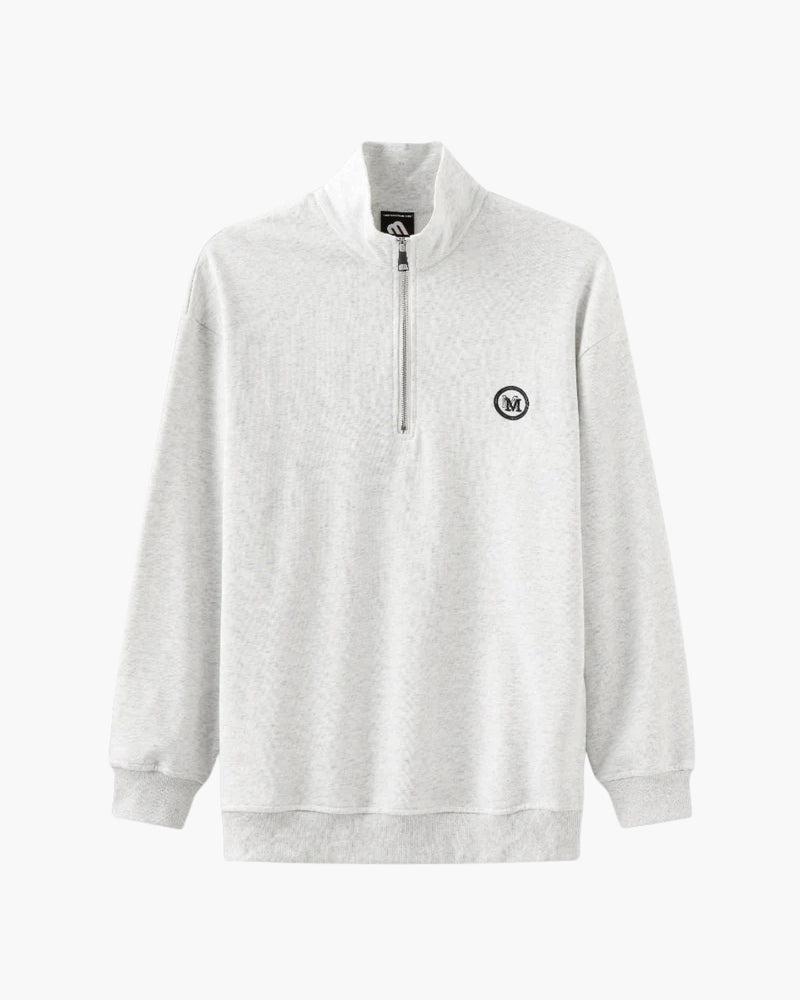 Felpa Uomo con Zip in Cotone Comfort Vestibilità Regolare
