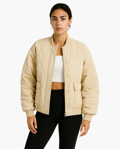 Giacca Trapuntata Donna Oversize Stile Urbano Comfort Avvolgente