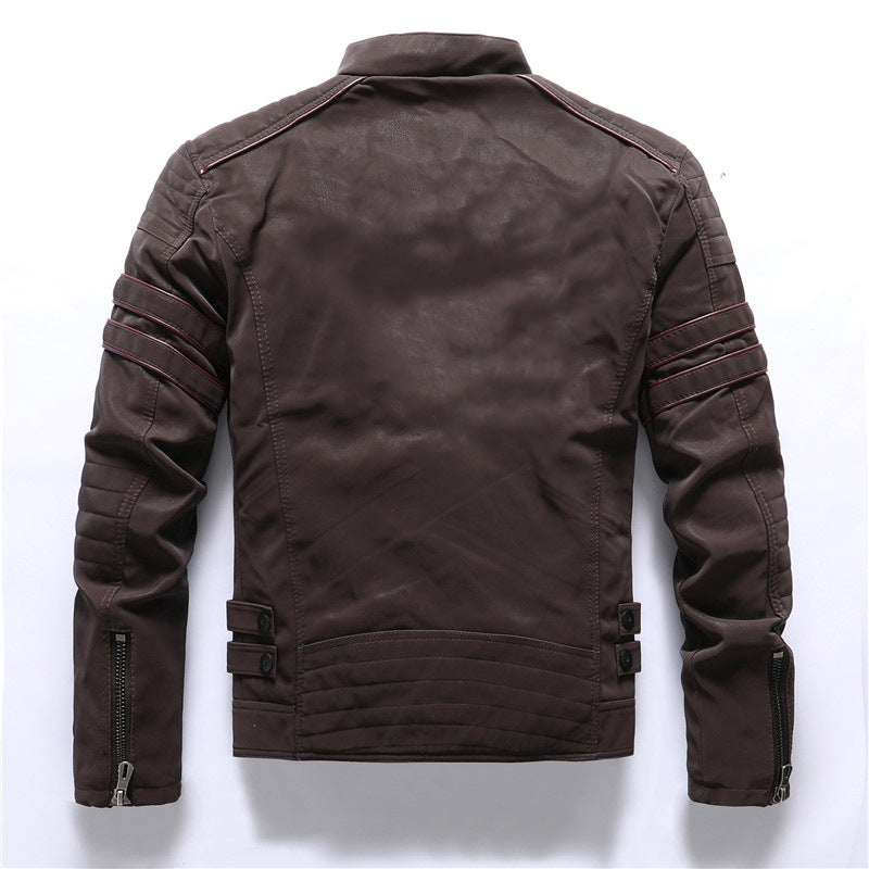Giacca Moto Uomo Cargo con Zip e Stile Funzionale
