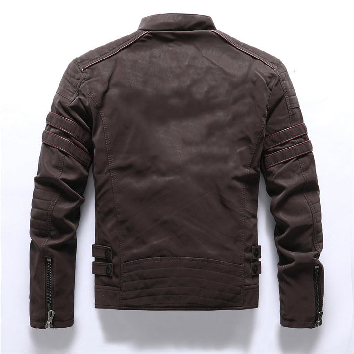 Giacca Moto Uomo Cargo con Zip e Stile Funzionale