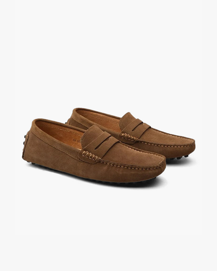 Mocassini Uomo in Pelle Scamosciata Comfort Calzata Precisa