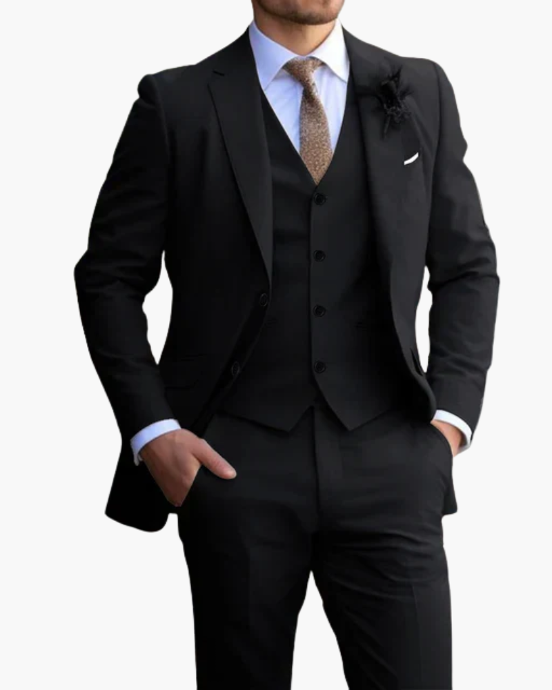Completo Uomo Tre Pezzi Slim Fit Abito Formale