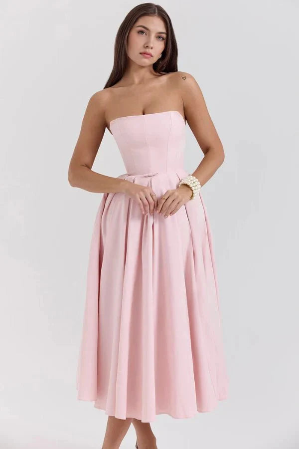Abito Lungo Donna Stile Elegante Scivolato