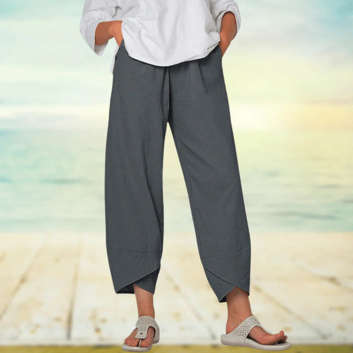 Pantaloni Donna Casual Leggeri Tessuto Traspirante