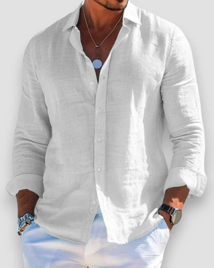 Camicia Uomo Casual in Lino Leggera e Versatile