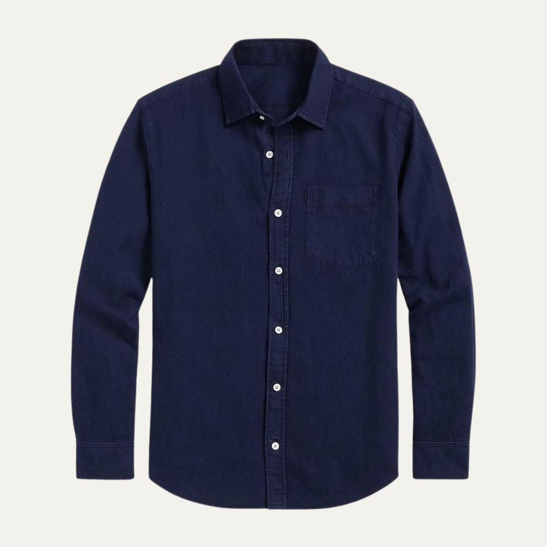 Camicia Uomo in Cotone Jeans Stile Casual