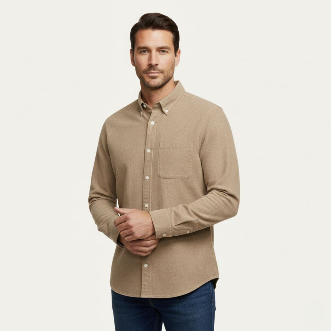 Camicia Uomo in Cotone Jeans Stile Casual