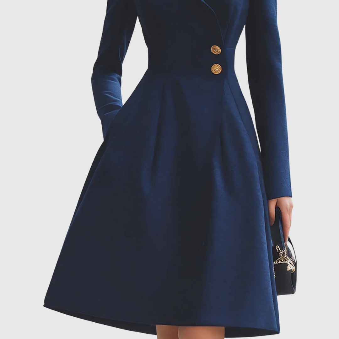 Abito Cappotto Donna Struttura Sartoriale Linea Affusolata