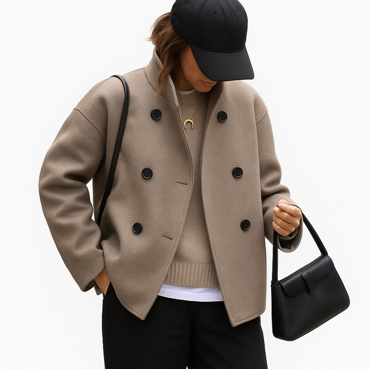 Giacca Donna Classica Doppiopetto Corto Vestibilità Oversize - Vesarelli