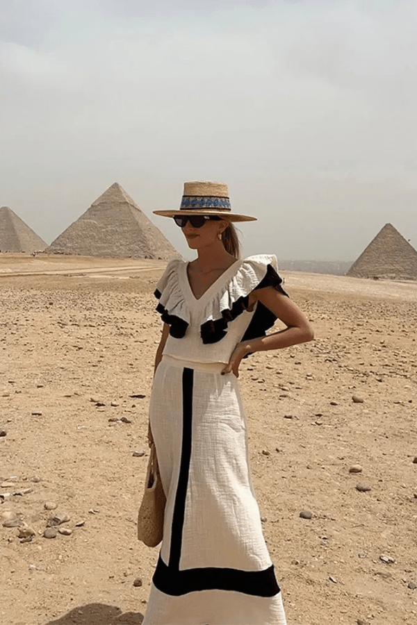 Gonna Midi Donna Vita Alta Tessuto Leggero Elegante