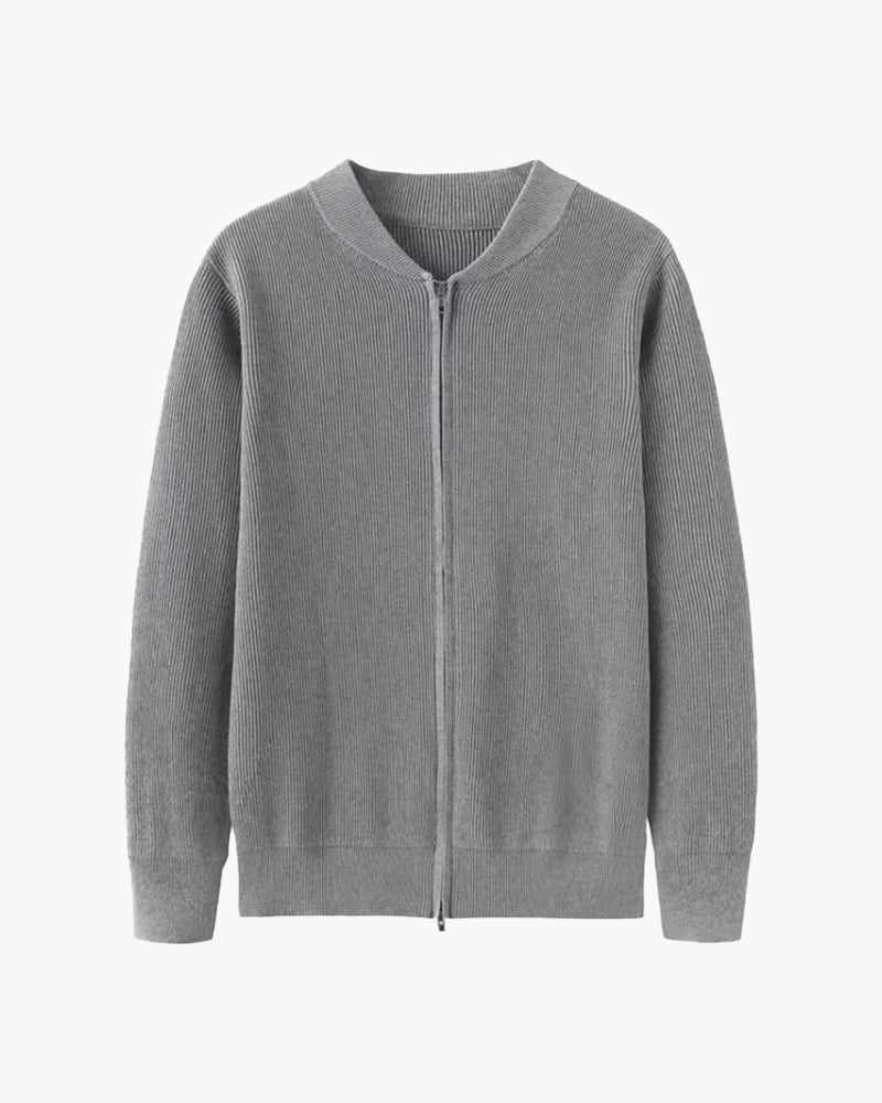 Gilet Uomo in Maglia con Zip Vestibilità Comfort