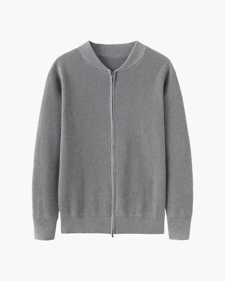 Gilet Uomo in Maglia con Zip Vestibilità Comfort