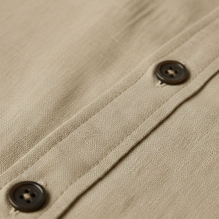 Camicia Uomo in Lino Manica Lunga Stile Vintage