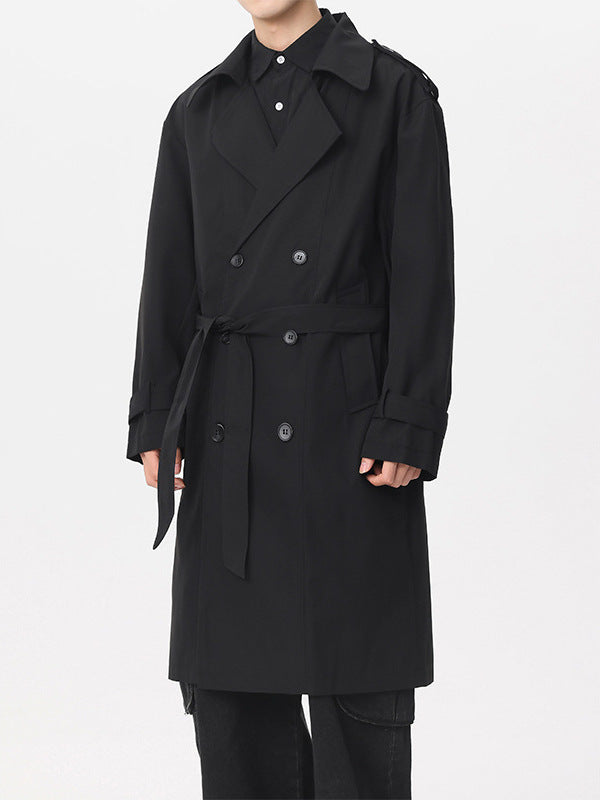 Cappotto Trench Uomo Doppiopetto Classico Vestibilità Regolare
