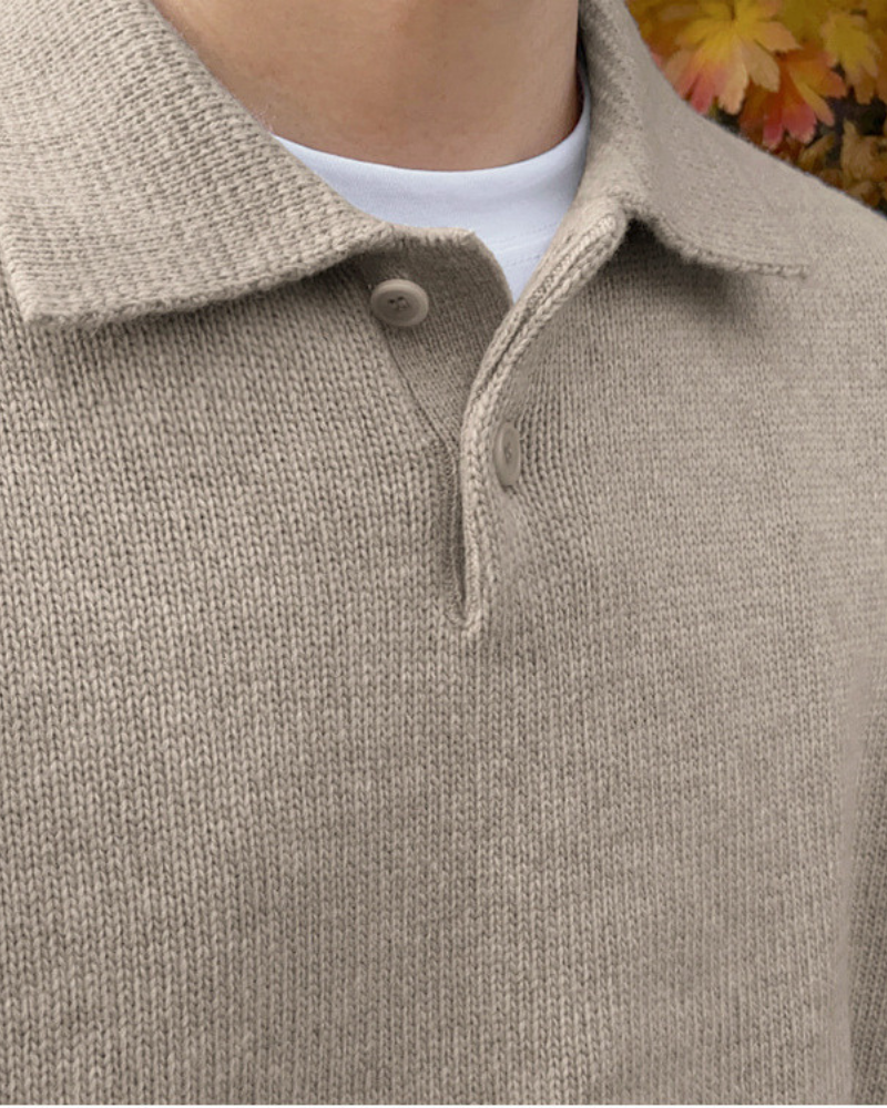 Maglione Uomo in Lana Mezza Zip Comfort Essenziale