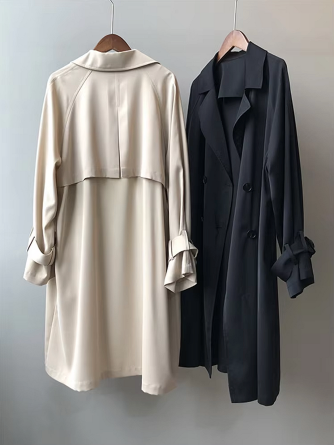Trench Donna Impermeabile Lungo Stile Casual