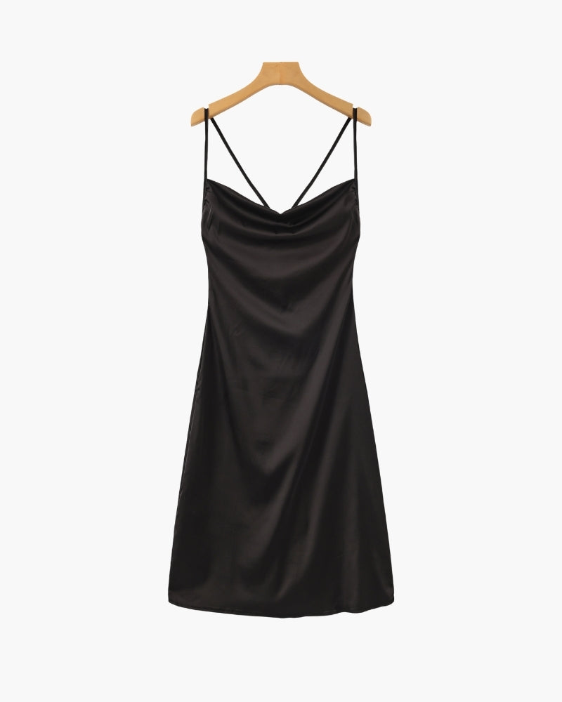 Abito Slip Donna in Satin Vestibilità Fluida - Vesarelli