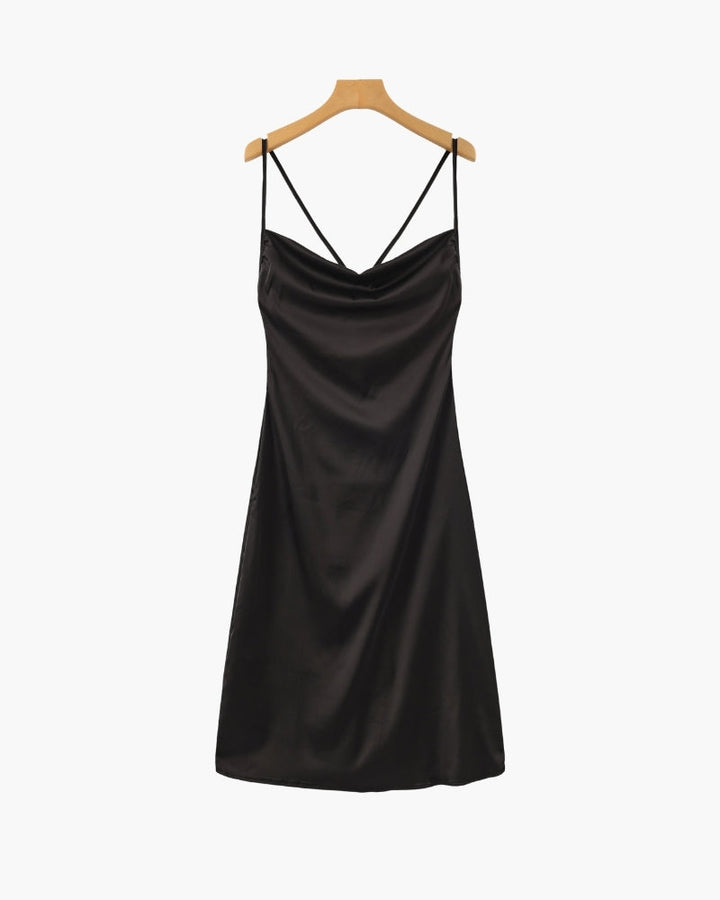 Abito Slip Donna in Satin Vestibilità Fluida - Vesarelli
