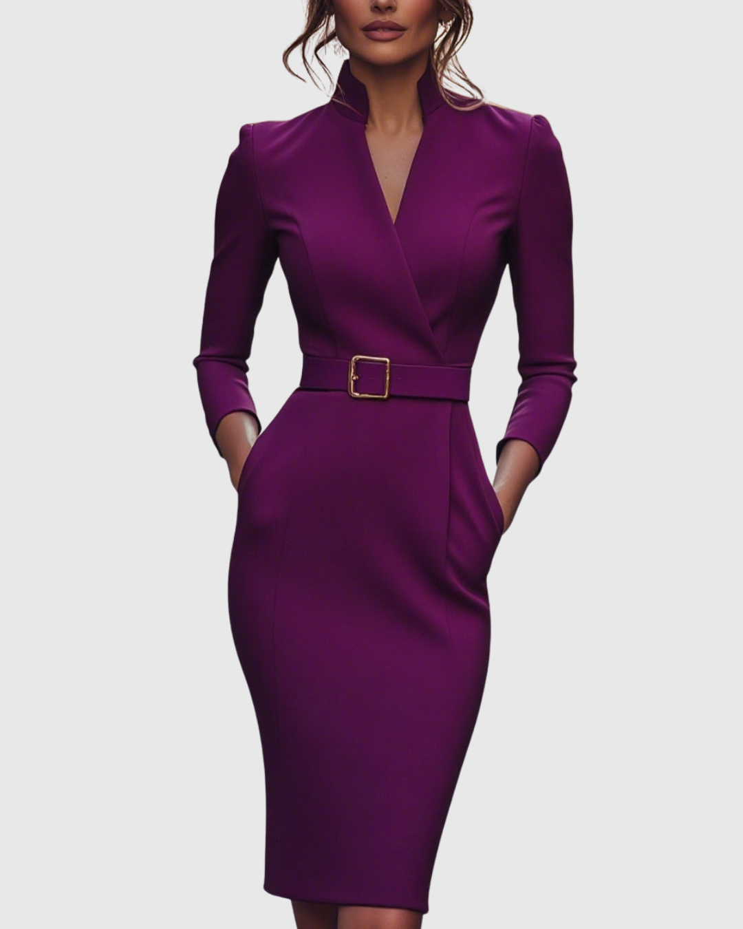 Abito Midi Donna Vestibilità Sartoriale Comodo