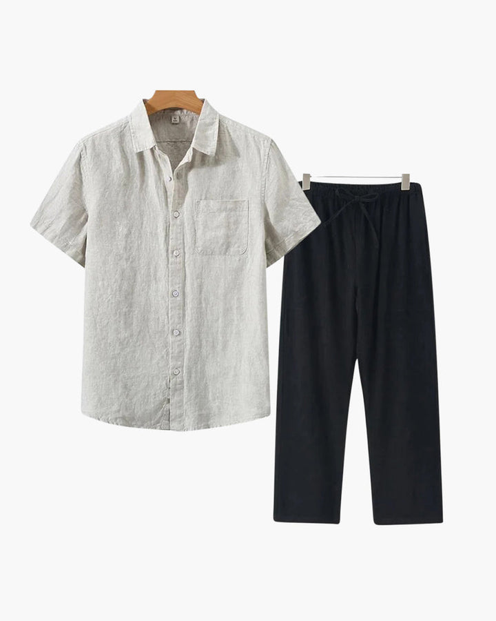 Set Estivo Uomo in Lino Vestibilità Classica