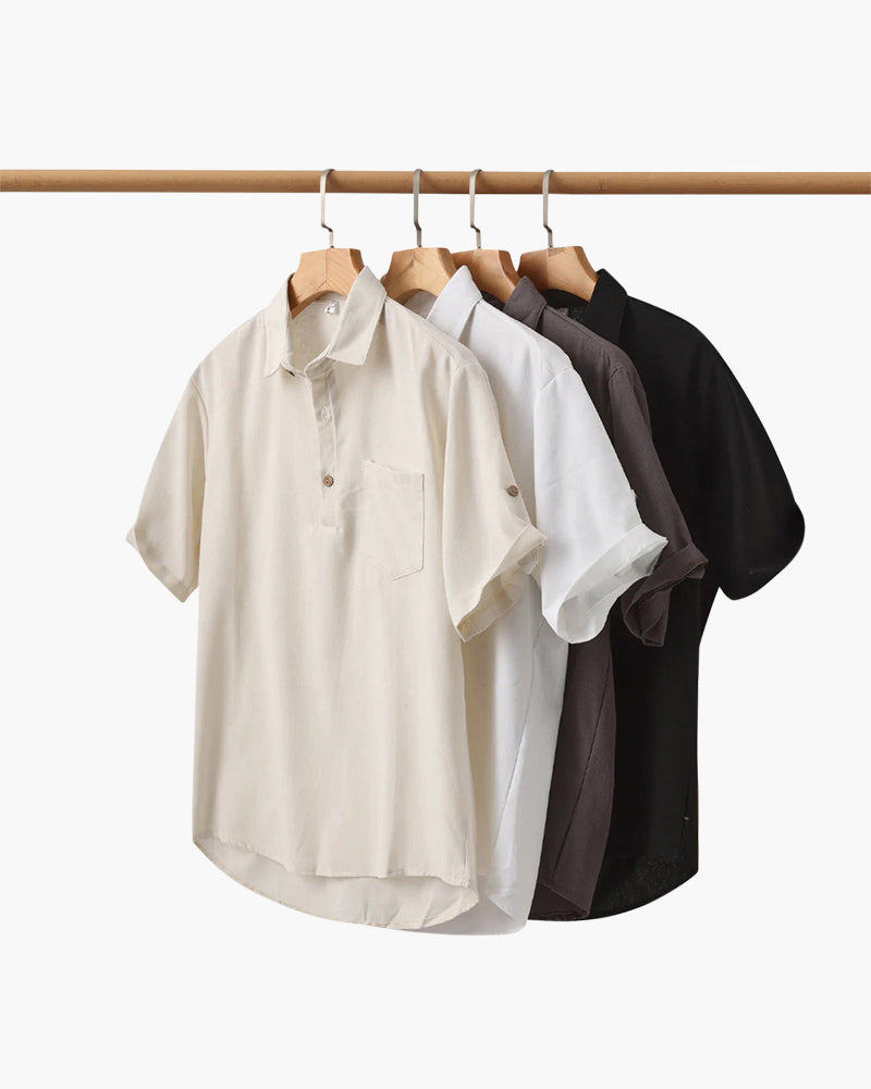 Polo Uomo in Lino Comfort Estivo Stile Essenziale