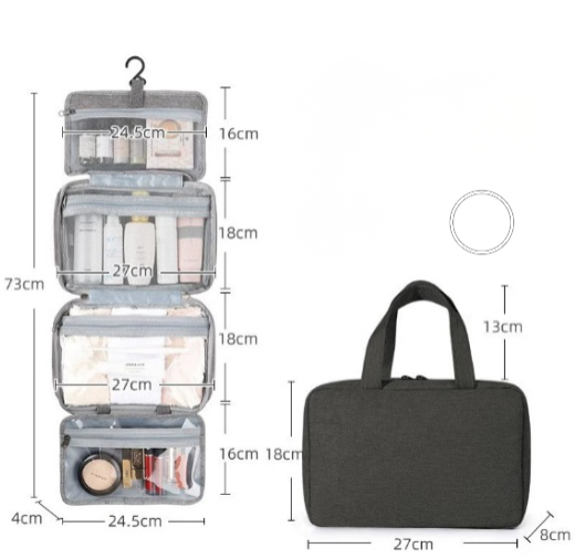 Organizer da viaggio Unisex Multiscomparto Compatto e Spazioso