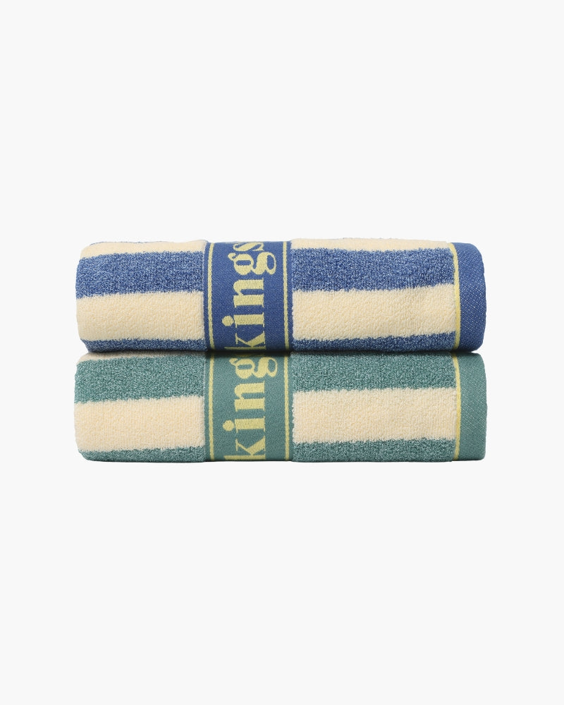 Asciugamano Unisex Cotone Spugna Compatto a Strisce - Vesarelli
