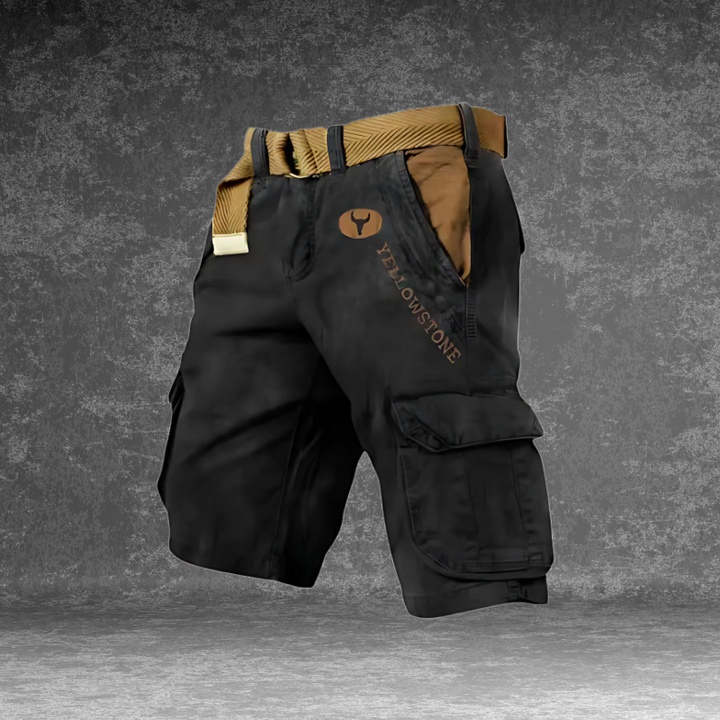 Pantaloncini Cargo Uomo Tessuto Resistente Taglio Classico