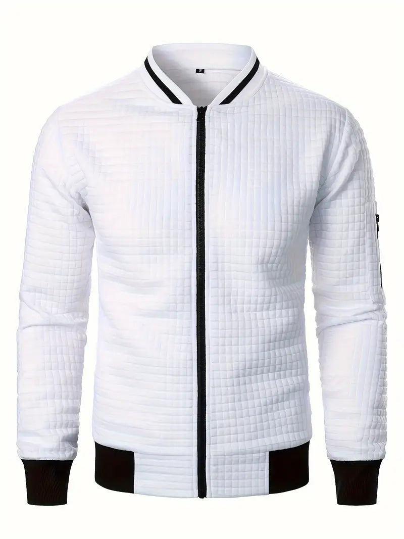 Giacca Uomo Leggera con Cerniera Manica Lunga Casual