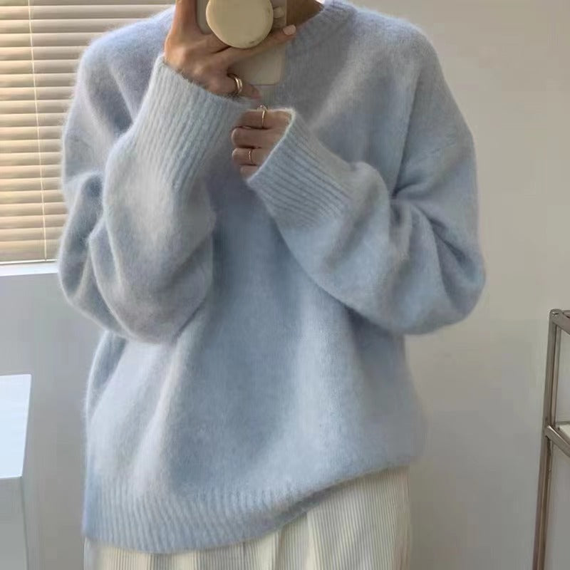 Maglione Donna Oversize in Misto Mohair Ampio