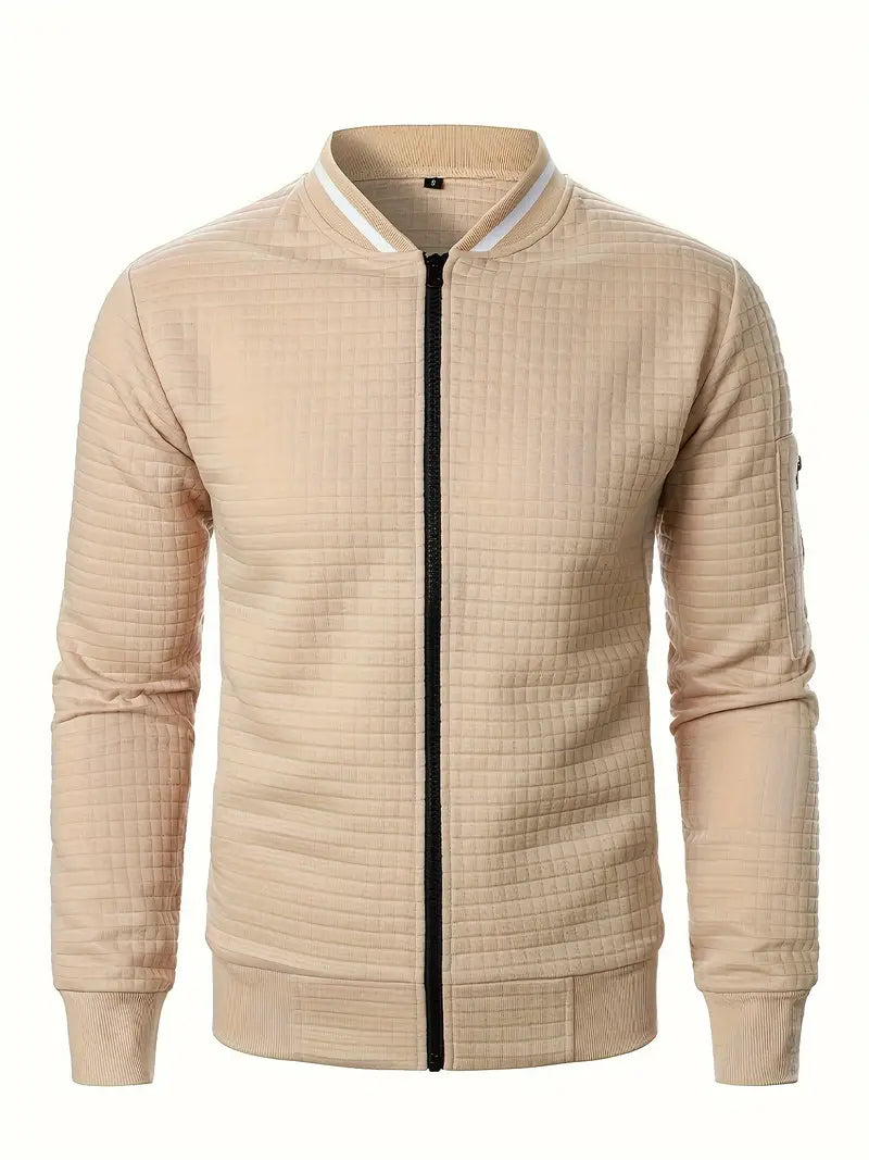 Giacca Uomo Leggera con Cerniera Manica Lunga Casual