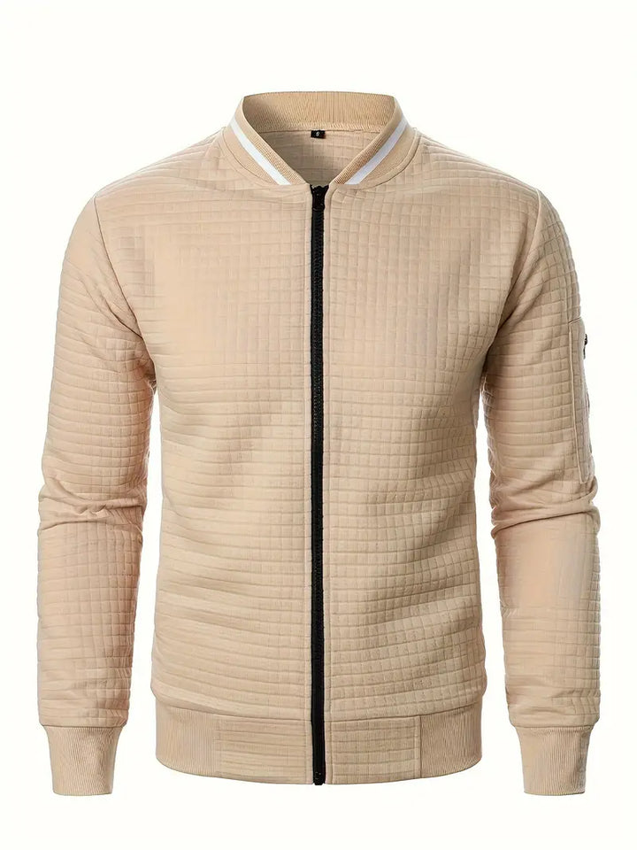 Giacca Uomo Leggera con Cerniera Manica Lunga Casual