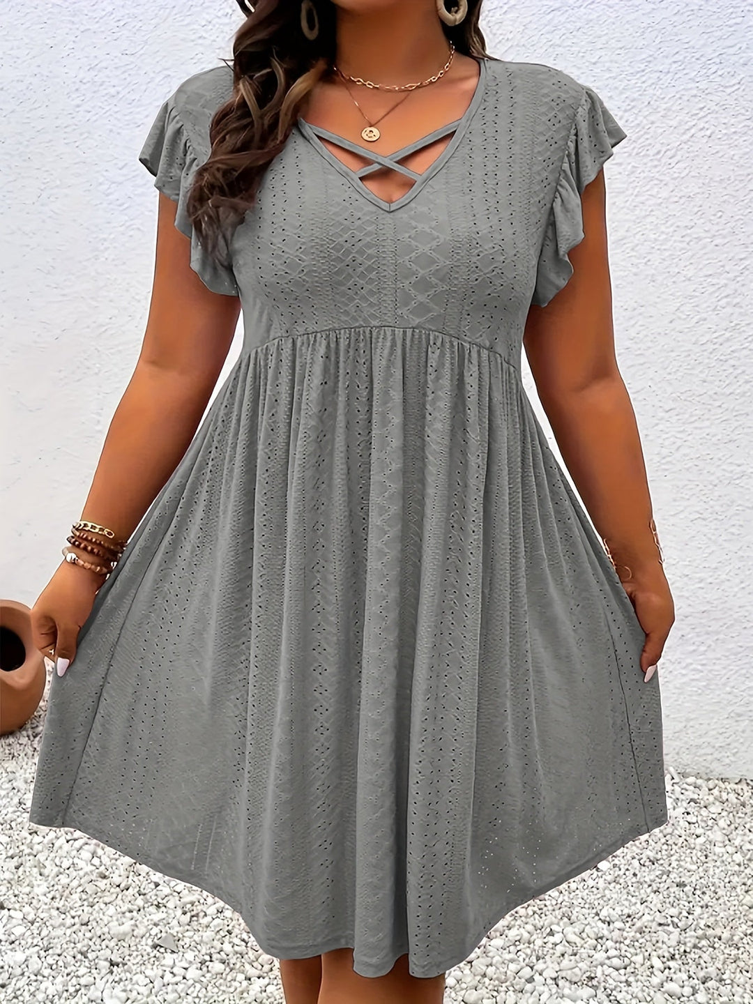 Abito Mini Donna Casual Maniche Corte Leggero - Vesarelli