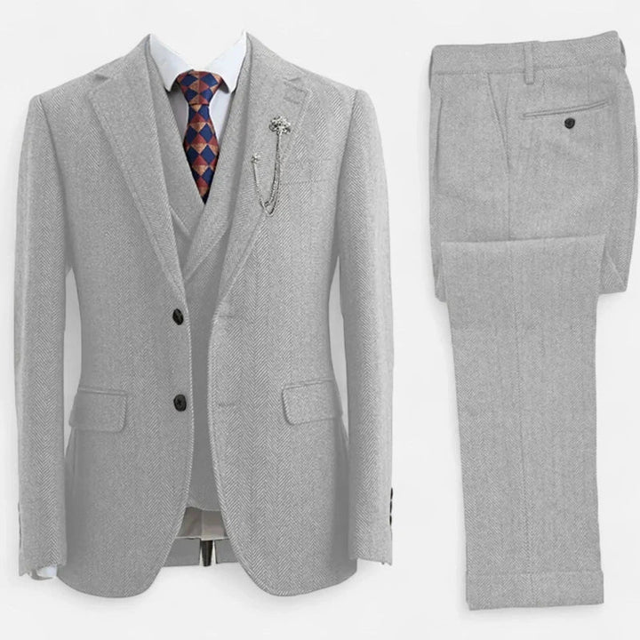 Completo Uomo Tweed Due Pezzi con Gilet Elegante