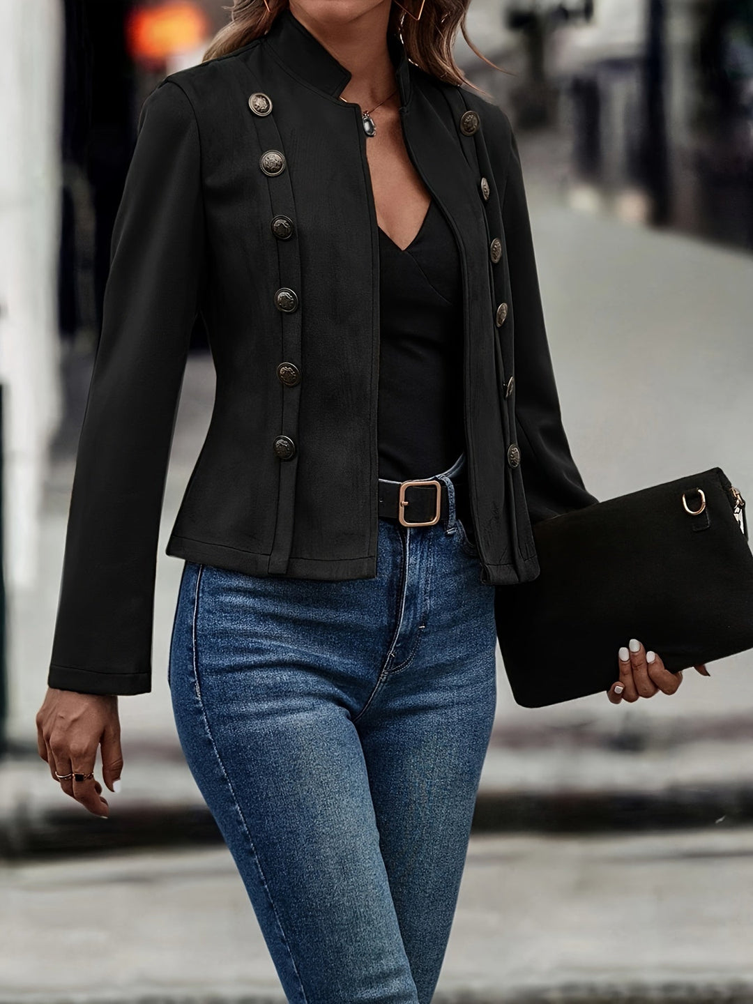 Giacca Donna Vintage Stile Elegante Taglio Classico
