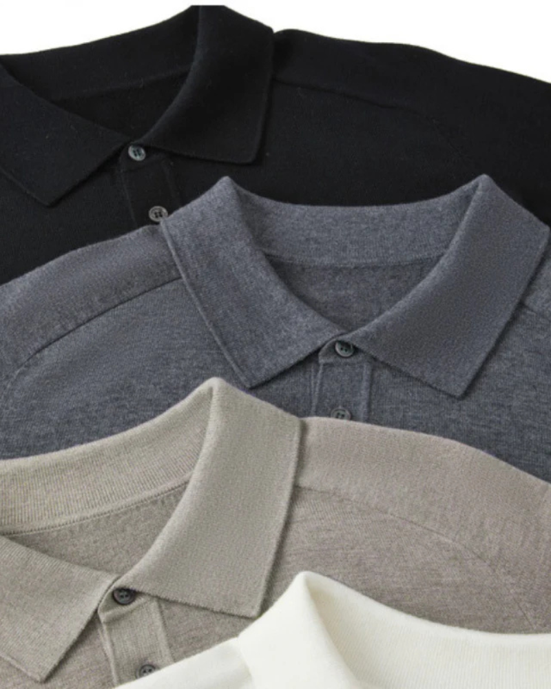Polo Uomo in Lana Morbida Vestibilità Comfort