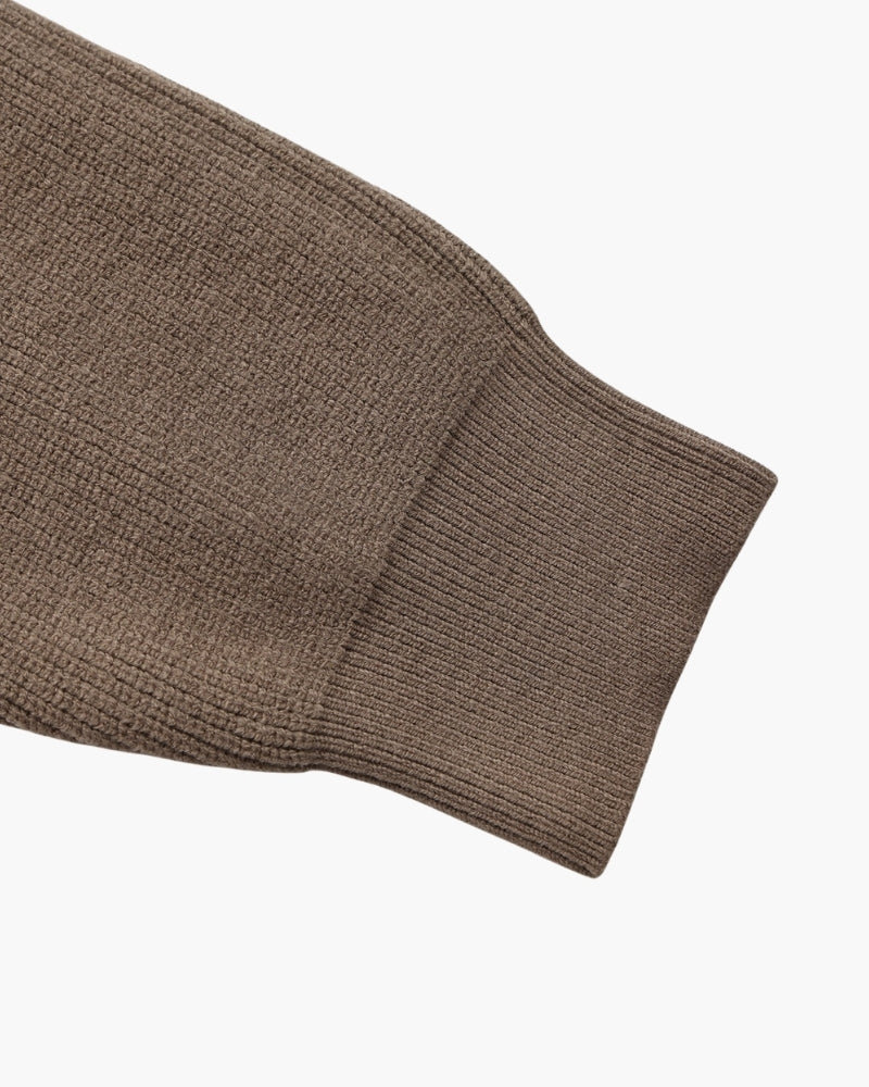 Pullover Uomo Mezzo Zip Maglia Tecnica Strutturata