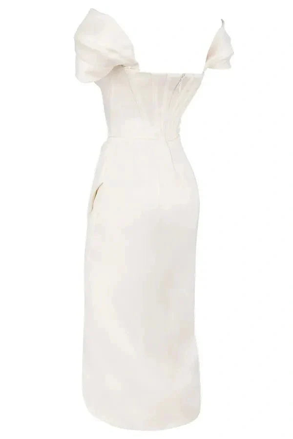 Abito Midi Donna Stile Elegante Vestibilità Raffinata