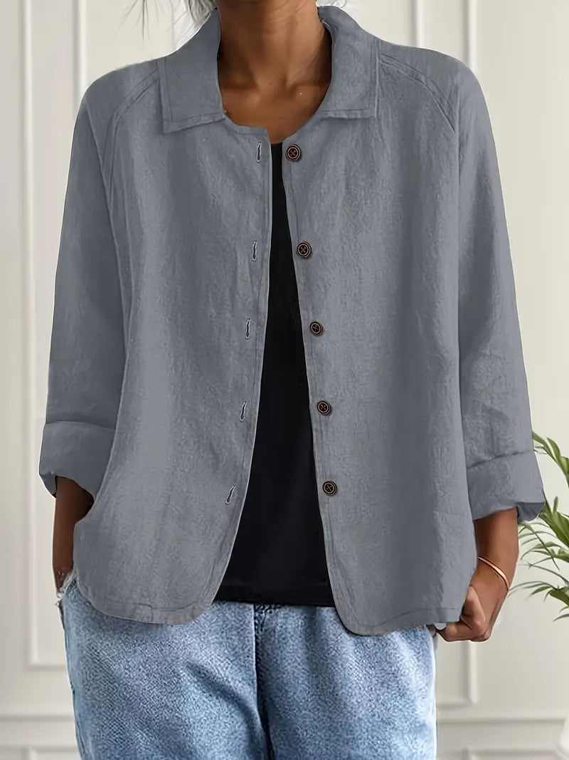 Blusa Donna Casual Tessuto Leggero Vestibilità Comoda