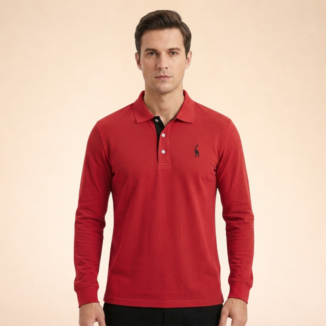 Polo Uomo Classica Maniche Lunghe Cotone