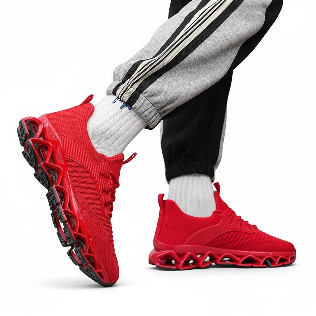 Sneakers Uomo con Rialzo Interno Suola Strutturata Comfort