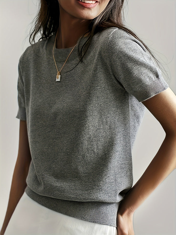 Maglione Donna Leggero Manica Corta Casual Confortevole