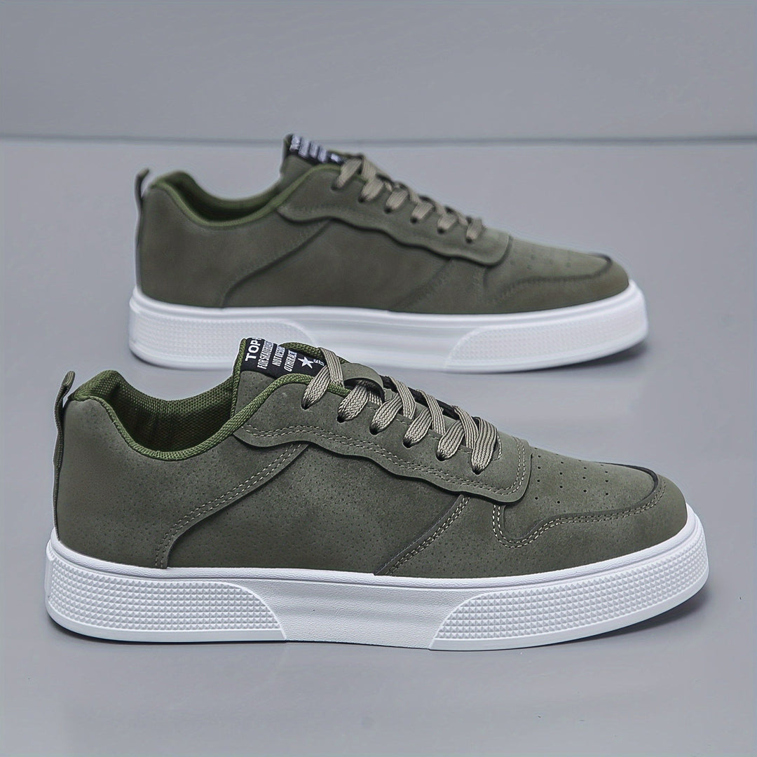 Sneakers Uomo Basse Tessuto Tinta Unita