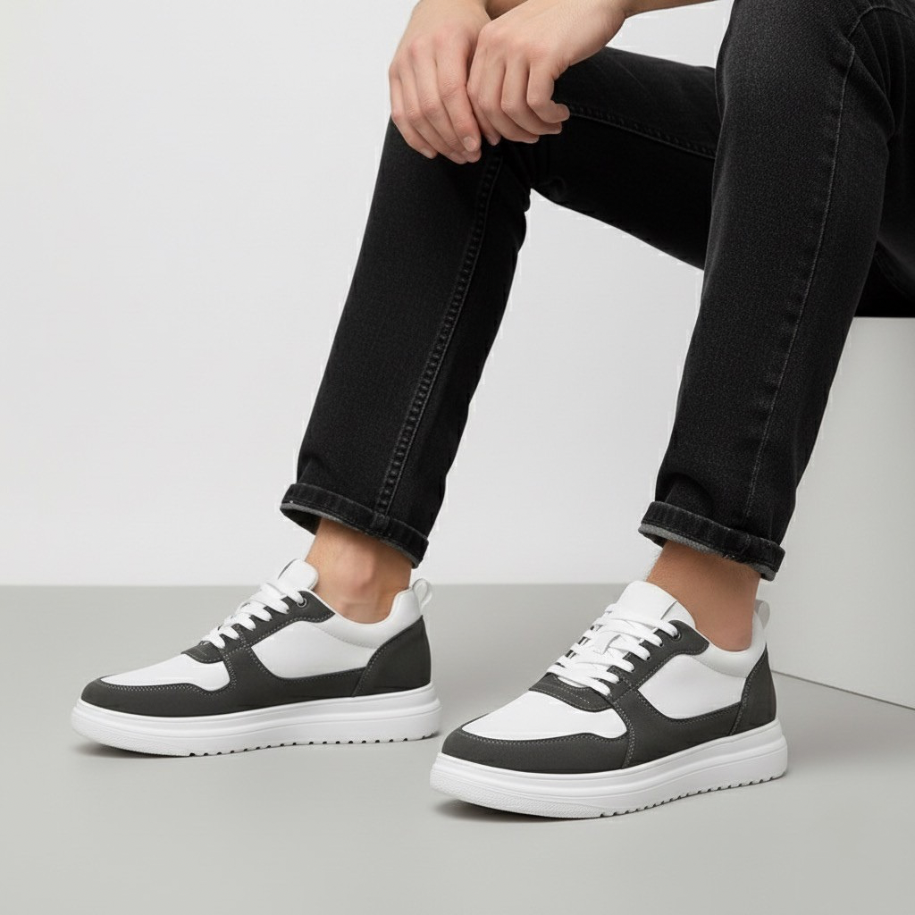 Sneakers Uomo con Rialzo Interno Suola Solida Comfort