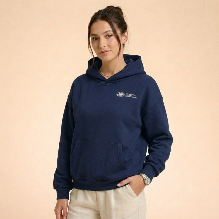 Felpa Uomo con Cappuccio Leggera Vestibilità Oversize