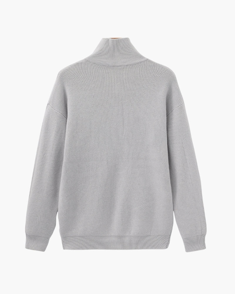 Pullover Uomo Mezzo Zip Maglia Tecnica Strutturata