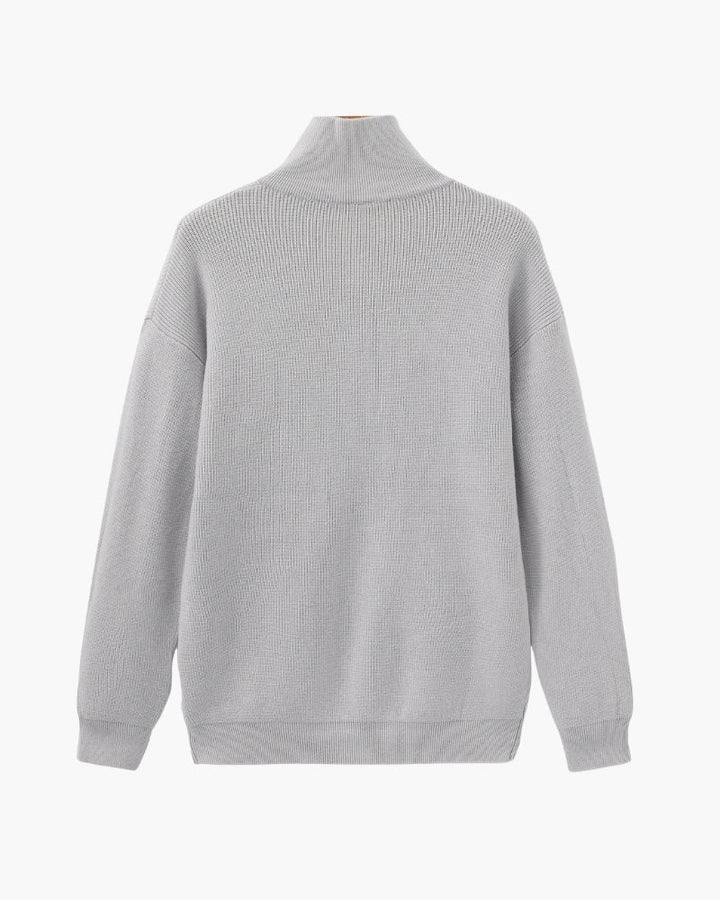 Pullover Uomo Mezzo Zip Maglia Tecnica Strutturata