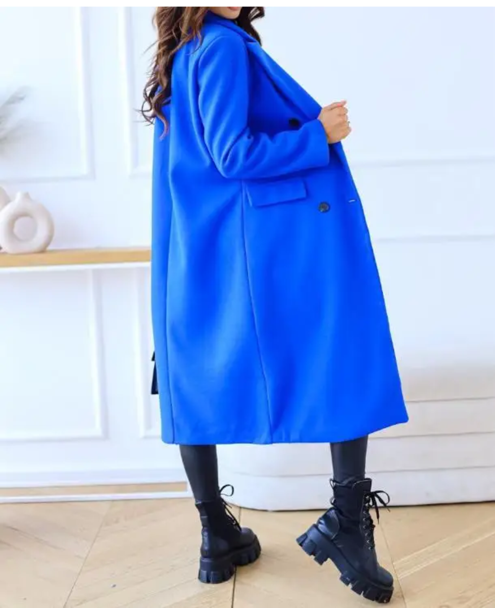Trench lungo Donna Aderente Tessuto Confortevole Autunno Inverno