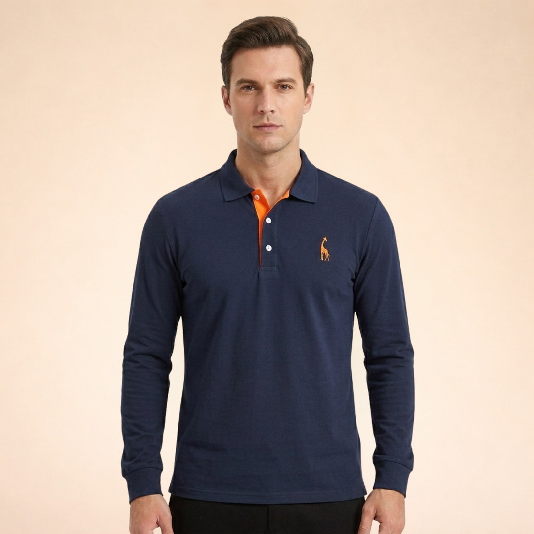 Polo Uomo Classica Maniche Lunghe Cotone