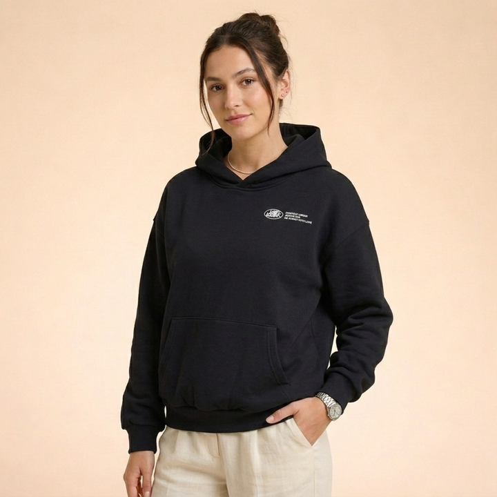 Felpa Uomo con Cappuccio Leggera Vestibilità Oversize